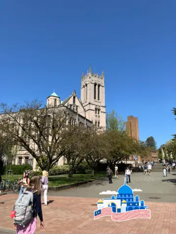 Washington University, famous for the Suzzallo Library that inspired the Harry Potter library!