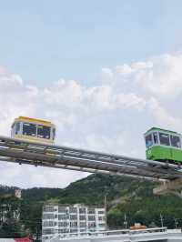 【釜山・海雲台】海を望む空中列車と絶景カフェ