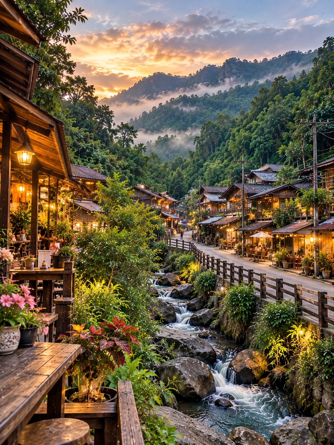  美康蓬村（Mae Kampong），清邁。一座充滿魅力的山谷小村莊 