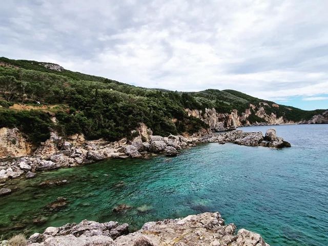 Paleokastritsa beach in Corfu 🇬🇷