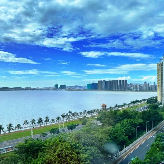🏝珠海海灣大酒店🏝落地大玻璃俯瞰對岸澳門風景🏙