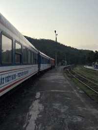 The scenic train from Danang to the Imperial City Hue, Vietnam. 