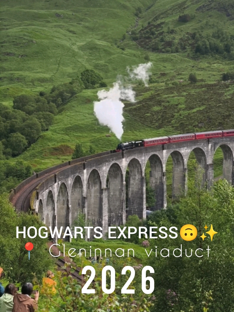 Magic Hogwarts Express 2026 — still running, still magical 😍

This is the Jacobite steam train — the one from the Harry Potter films. And yes, you can still see it (or even ride it).

Here’s what I learned about catching the best view:

📍 Best spot — Glenfinnan Viaduct. The most iconic place to watch the train cross.

⏰ Best time — 10:45 AM, when it goes from right to left. It comes back around 3:10 PM, going from left to right. 

👣 Best viewpoint — walk to the main entrance, go straight under the viaduct, then go up on the right side. That’s where the magic happens.

🚂 You can also ride it yourself — tickets and information on the official website.

```
#hogwartsexpress  #jacobitesteamtrain  #glenfinnanviaduct  #harrypottertrain  #scotlandtravel