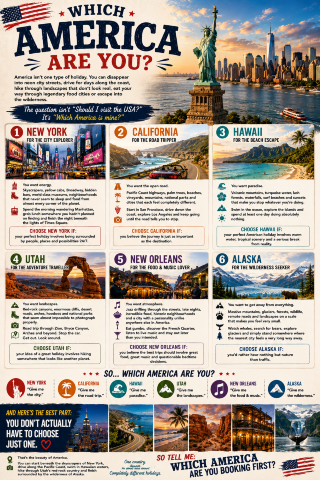 🇺🇸🗽 America Has a Holiday for Every Kind of Traveller. Which America Are You?🎷