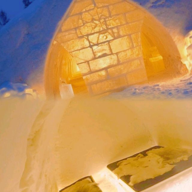Snow House Hotel in Finland, watching the Aurora in the indoor version of the snow, so romantic.
