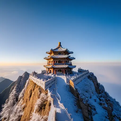The most beautiful winter day tour of Laojun Mountain