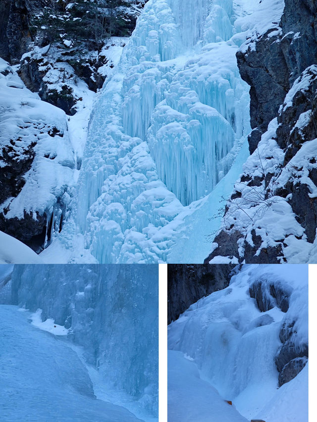 藍冰瀑布絕美雪景