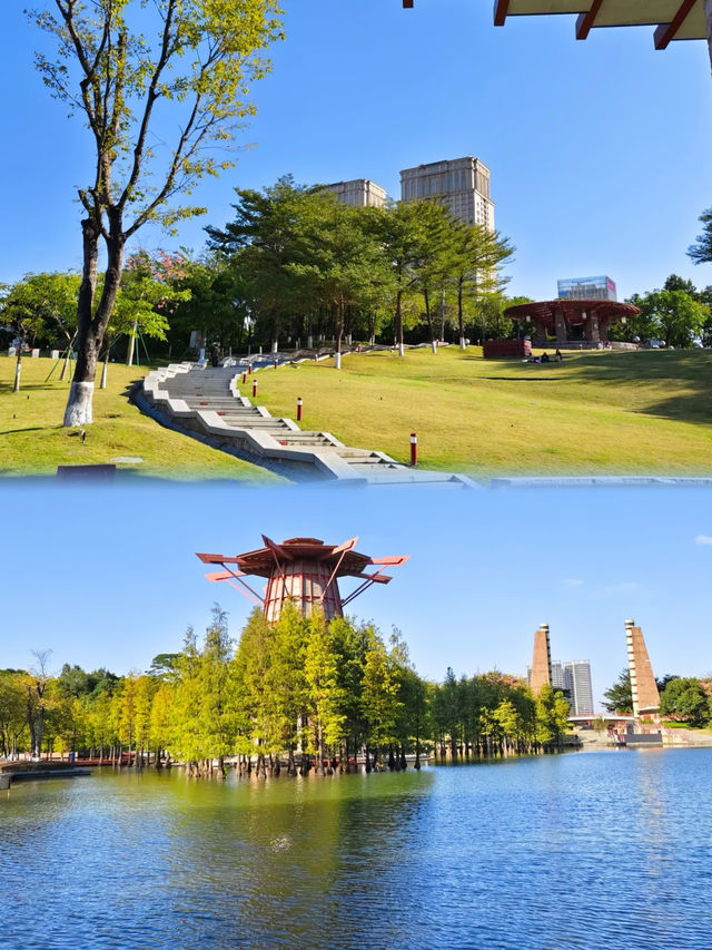 佛山市城市必遊榜之千燈湖公園。