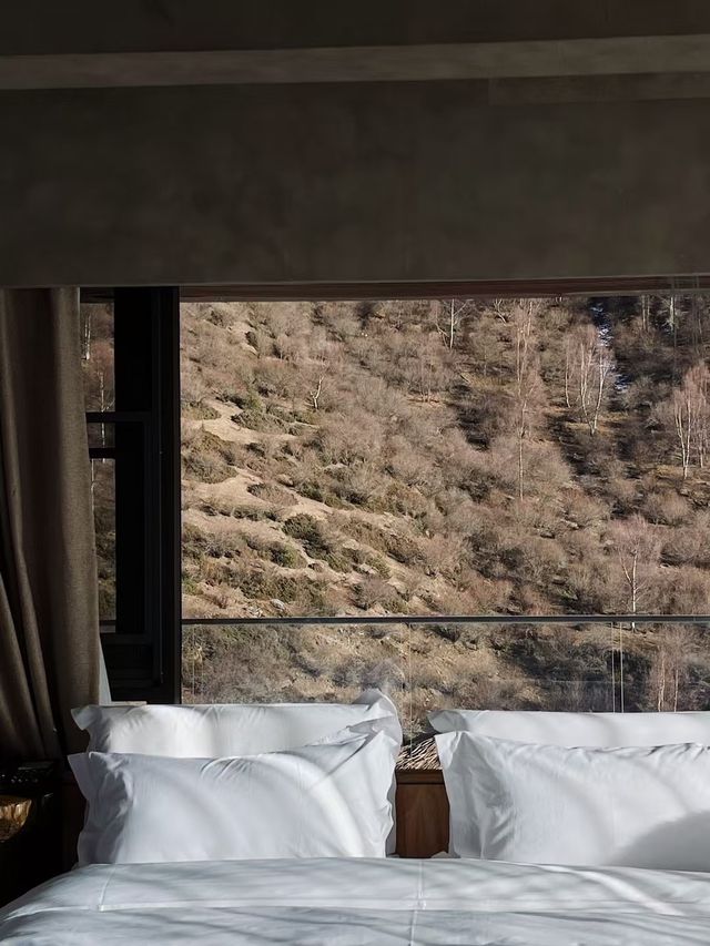 四姑娘山 躺在床上 直面雪山 日照金山