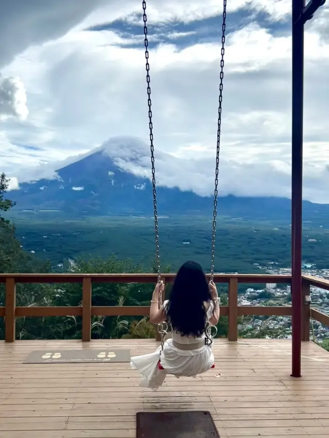 富士山|河口湖的秋千+纜車,懶人觀景必備