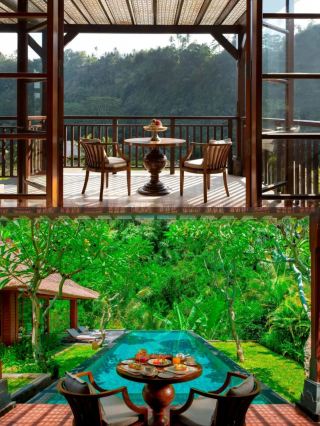 Hotel mewah terpencil bak surga, tempat kedamaian batin dan kesunyian sejati.