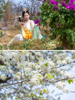 Wearing Hanfu to Mount Yimeng's Guimeng is truly immersive!
