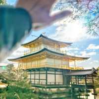 Buddhist temple in Kyoto covered in gold leaf