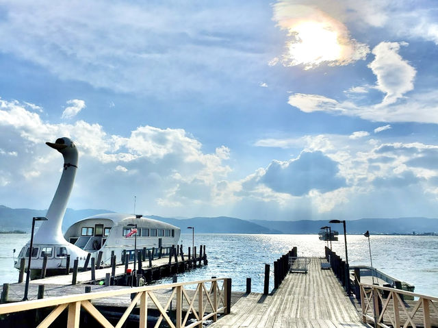 ทะเลสาบทางของเทพเจ้า Lake Suwa  จ.นากาโนะ