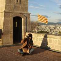 Sunset in Castell de Montjuic