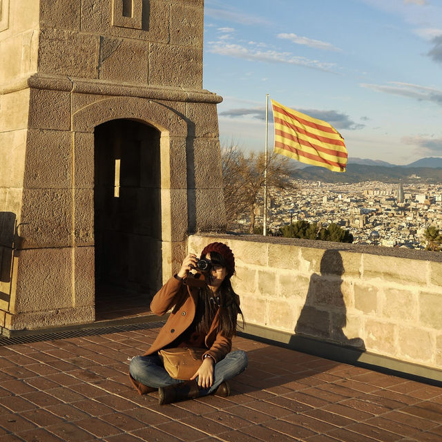 Sunset in Castell de Montjuic