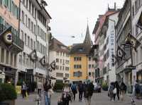 City walk in Zurich Downtown