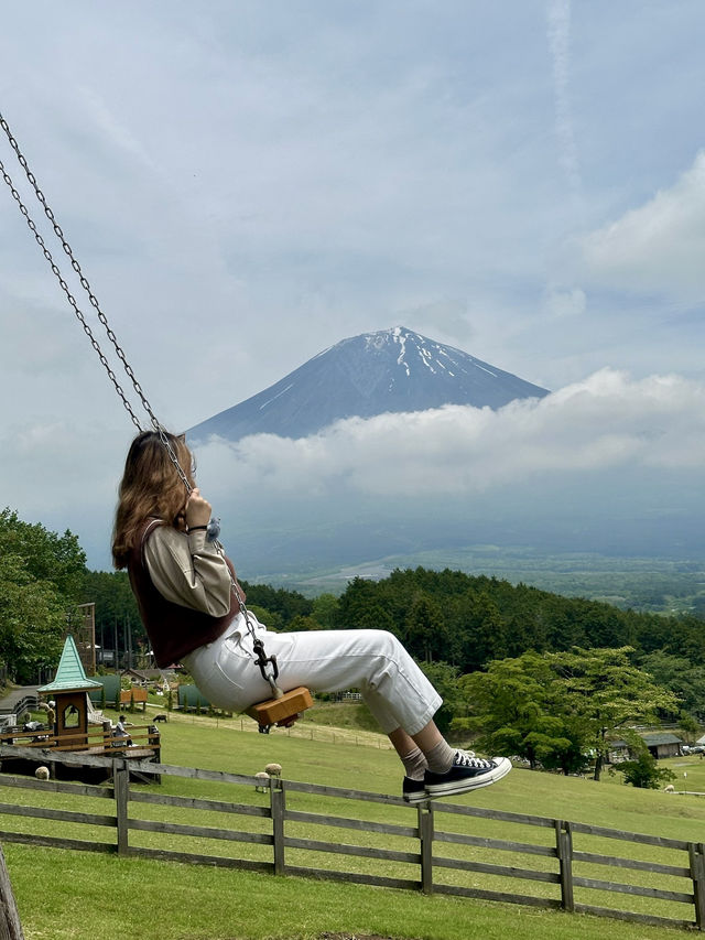 可愛度滿分的富士山馬飼野牧場！