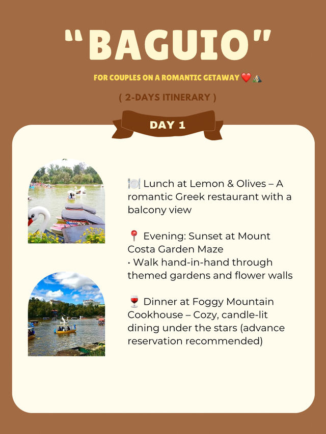 Baguio itinerary for Couples 
