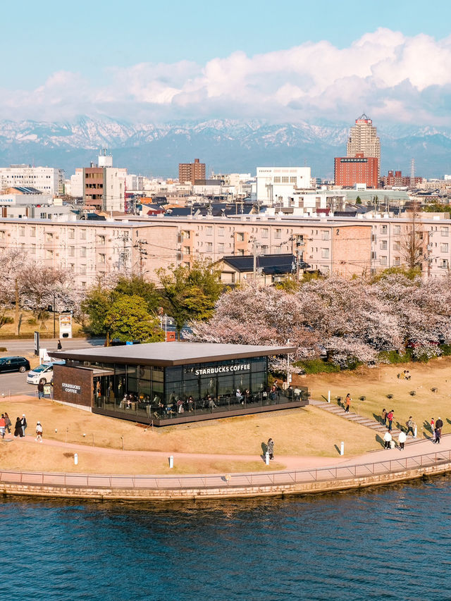 หนึ่งใน Starbucks ที่วิวสวยที่สุดเมืองโทยาม่า🌸🎌