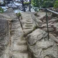 Rocky Trails & Sweet Views the summit of Yonghwasan Mountain