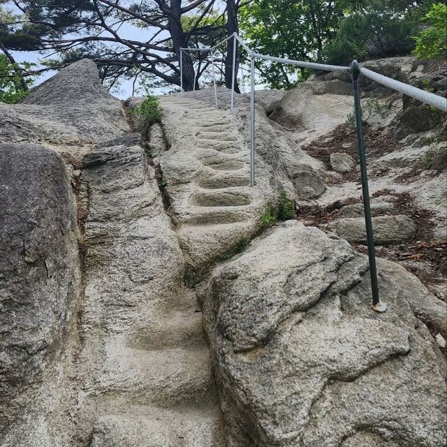 Rocky Trails & Sweet Views the summit of Yonghwasan Mountain