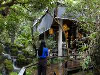 ร้านอาหาร@ชานชาลา กาญจนบุรี บรรยากาศร่มรื่นมาก
