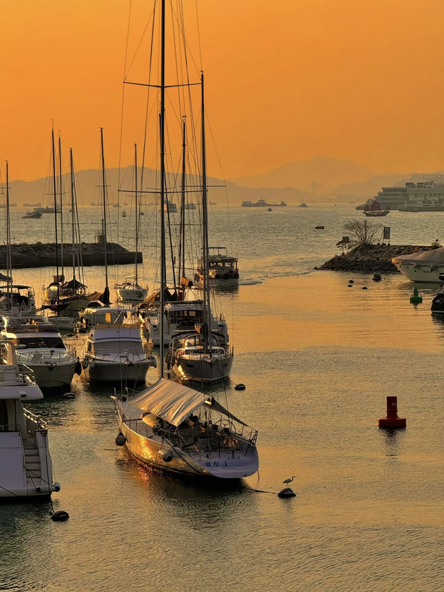 🌅Victoria Harbour – Golden Skies at Dusk 🌅Victoria Harbour – Golden Skies at Dusk