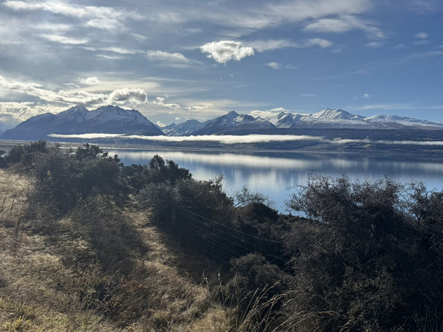 The Sun, Lake and Mountain