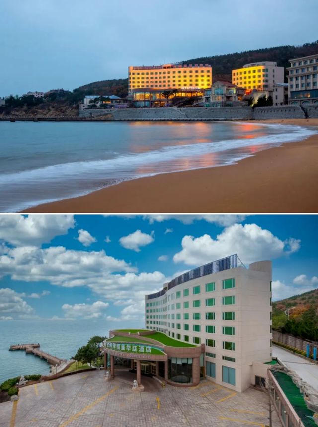 威海門口就是海水浴場的酒店