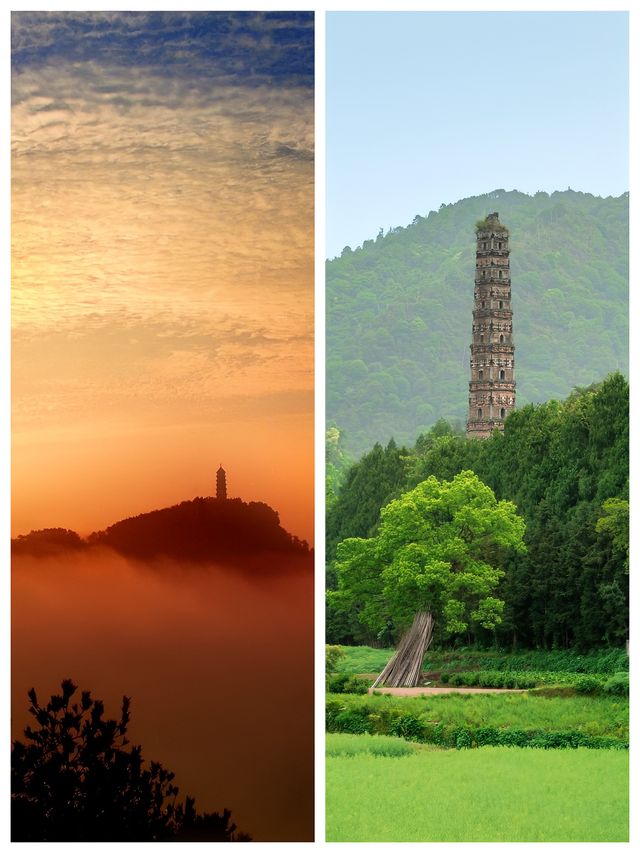 天台四萬八千丈，一寺一瀑入畫來