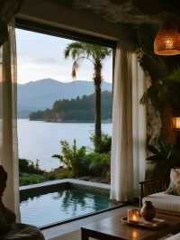 千島湖傾境民宿｜帶小孩住湖景房，泳池+火車超快樂