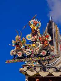 古建屋頂七彩雕