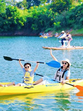 Summer family vacation with one-stop water and land fun here～