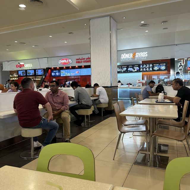 Emirates mall, food court with many options