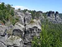 The beauty of the rocks formation at Rathen, Saxon Switzerland National Park