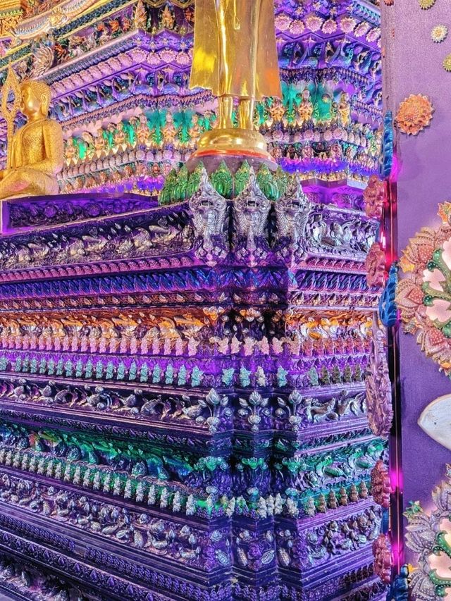 タイ🇹🇭アユタヤ💜パープル寺院　ワットクラークロン　魅力的でフォトジェニック‼