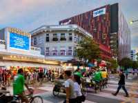 Bustling Shopping District in Traditional Ambience
