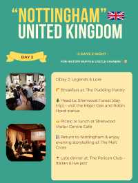 Nottingham itinerary 💚
