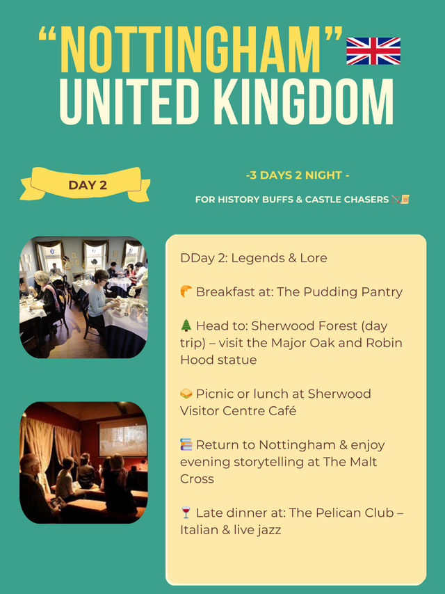 Nottingham itinerary 💚