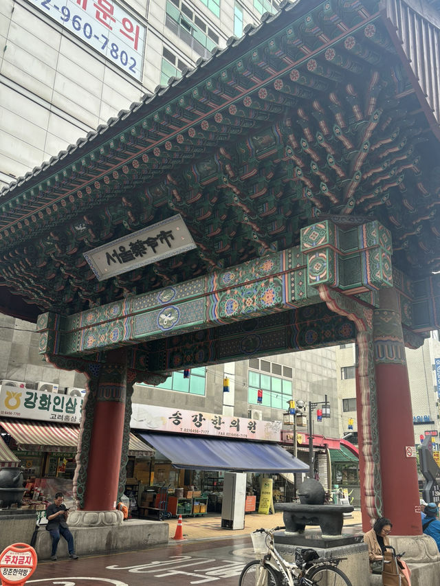 ソウル　京東市場　美味しいマンドゥ