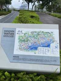在這兒看海，看大梅沙海濱棧道，原來也很美🤩🤩