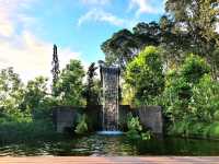 The secret waterfall inside Bamboo grove