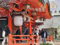 神戶鬧區內的櫻花秘境/生田神社