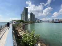 屯門海濱公園「幻愛橋  」🌟漫步海堤享受無敵海景  