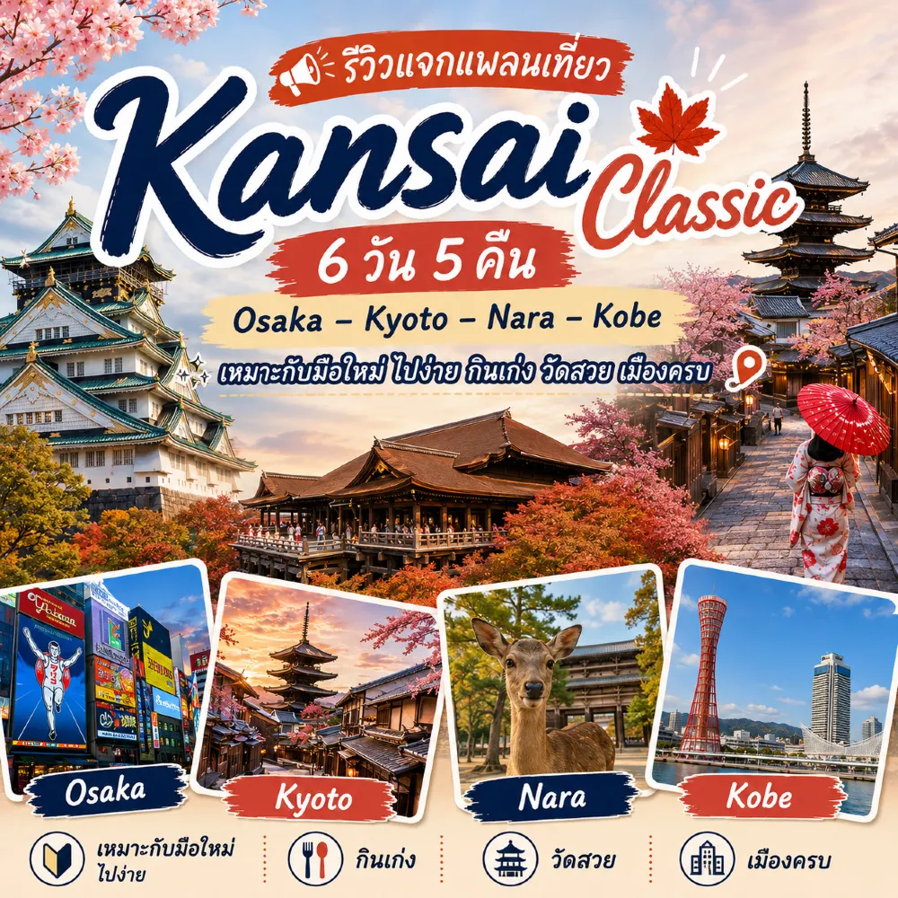関西王道の5泊6日旅行モデルコースを大公開。