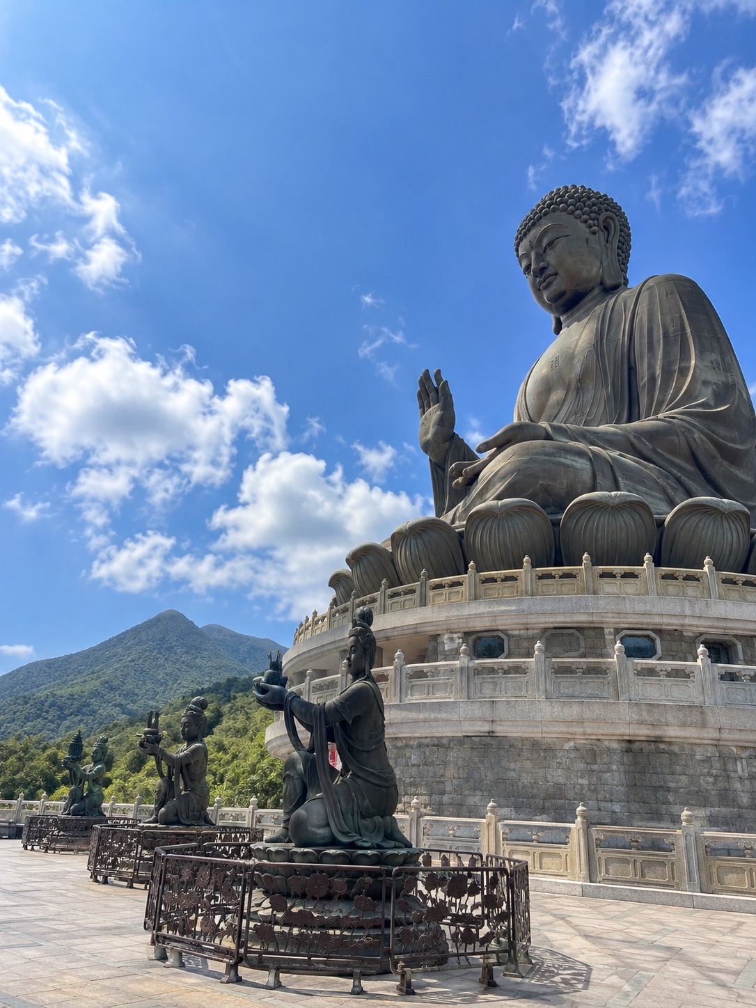 Tian Tan Buddha at Po Lin Monastery — The majestic bronze Big Buddha nestled in the mountains.