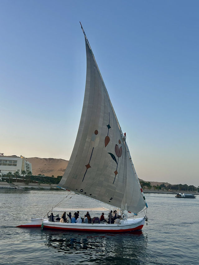 Must experience to try Felucca boat along the Nile river