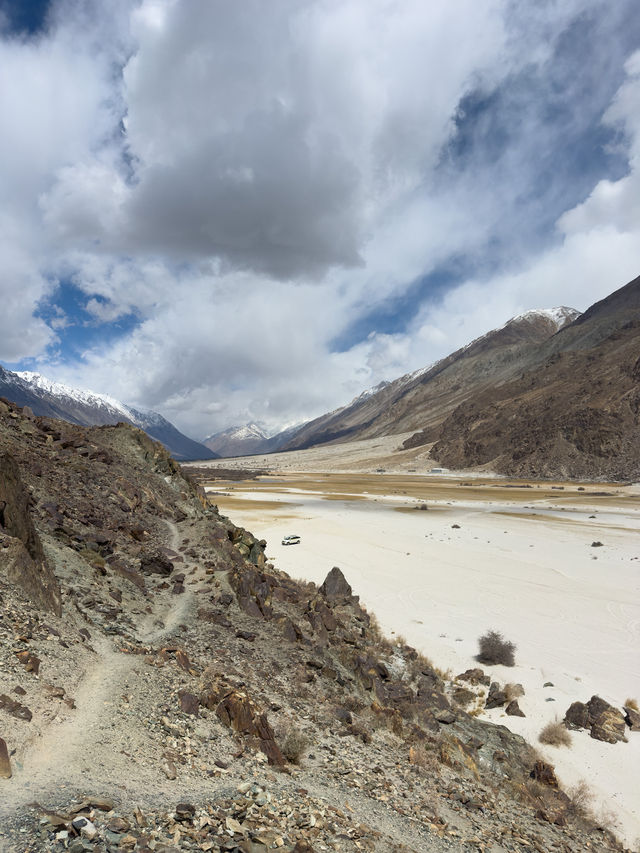 Sacred lake high in mountains