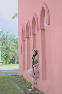 I am studying at the world's most beautiful pink castle in Malaysia 🏰.